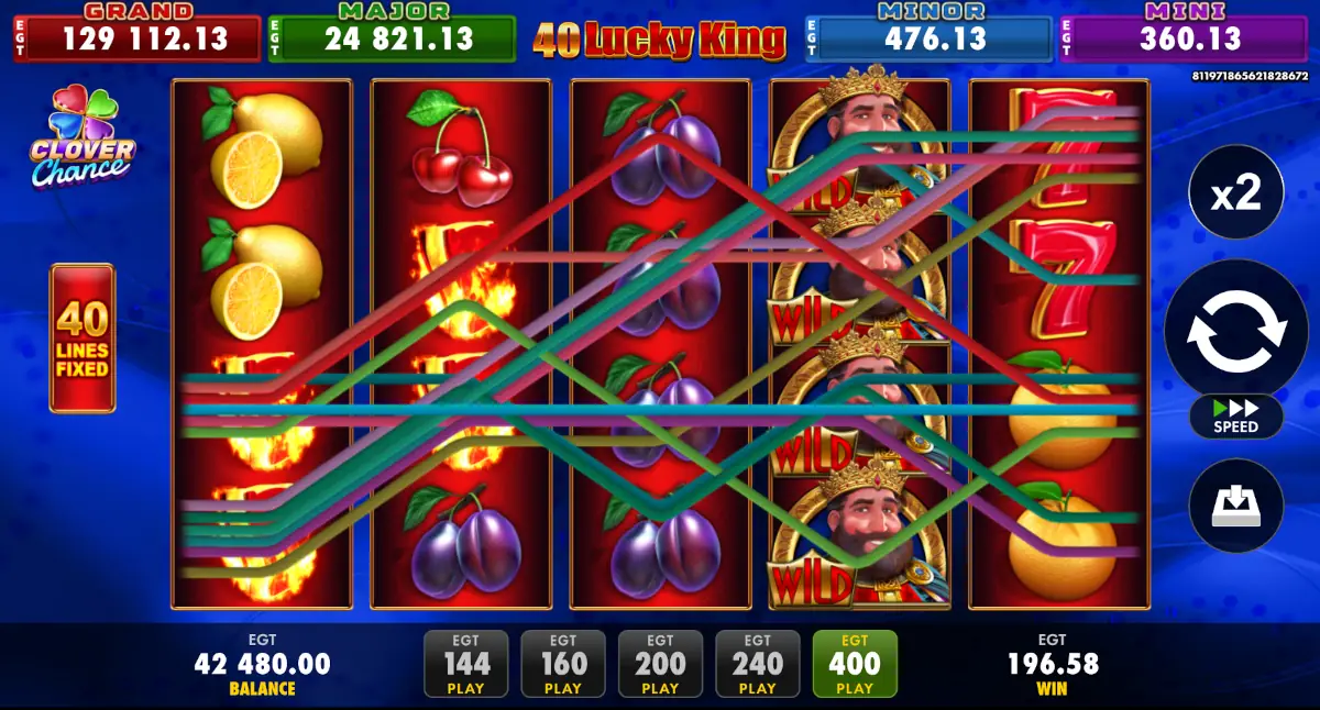 Símbolos do 40 Lucky King